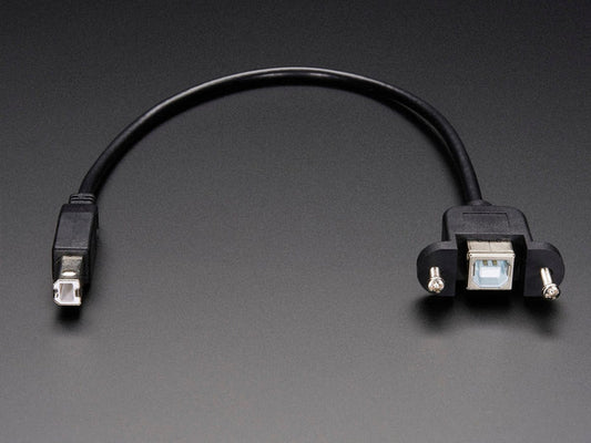 Panel Mount USB Cable - B Male to B Female by The Pi Hut - The Pi Hut