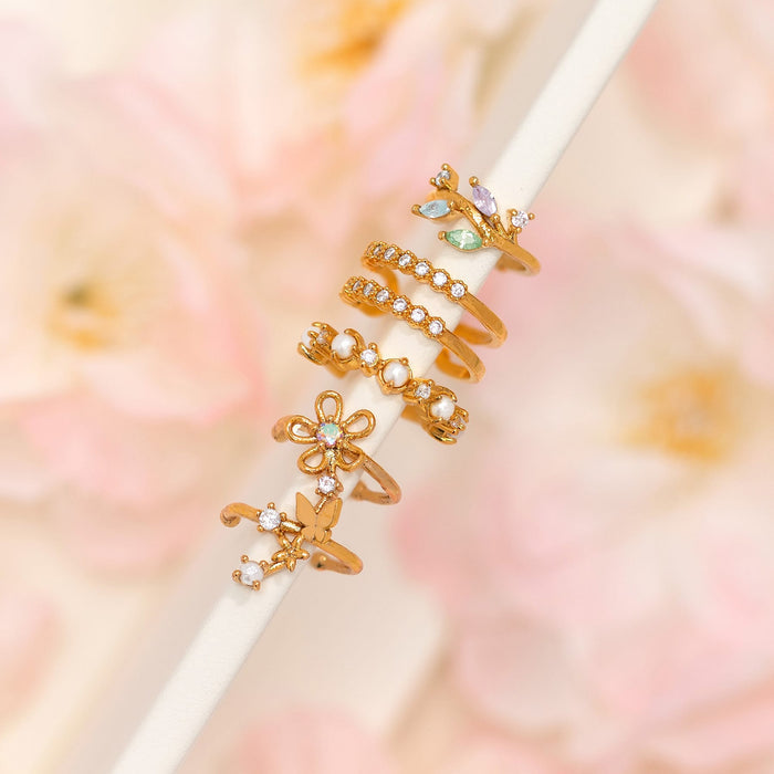 Pastel Leaf Ear Cuff