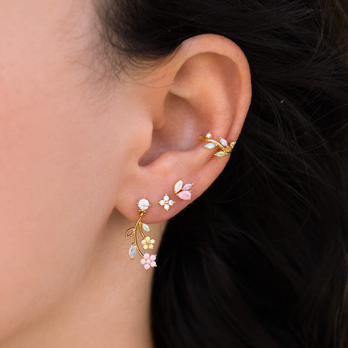 Pastel Leaf Ear Cuff