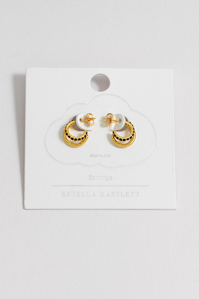 Pave Curl Hoops
