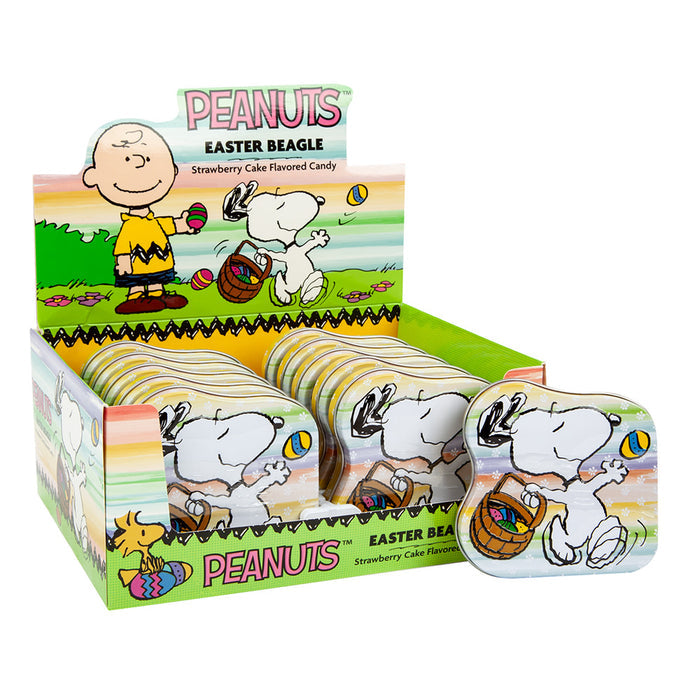 Peanuts Strawberry Shortcake Easter Beagle Candy Tins - 12 Count