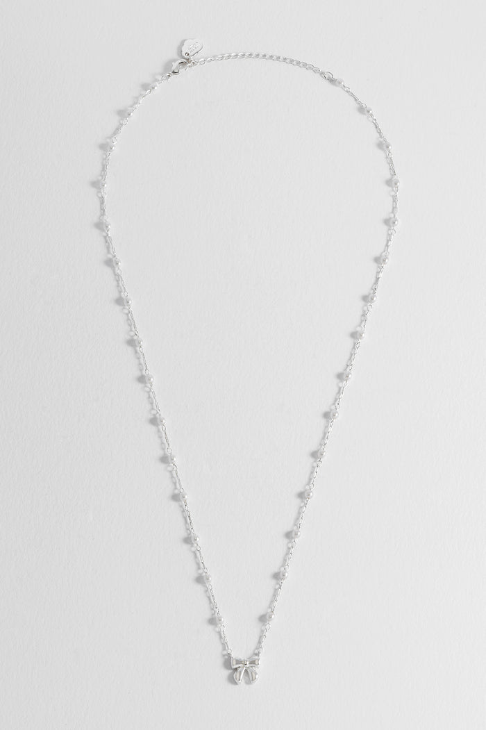 Pearl Bow Necklace