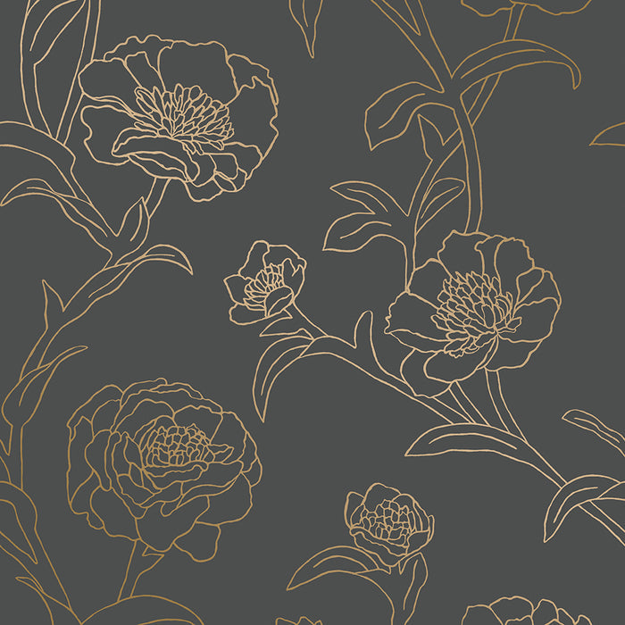 SINGLE ROLL / Noir Floral