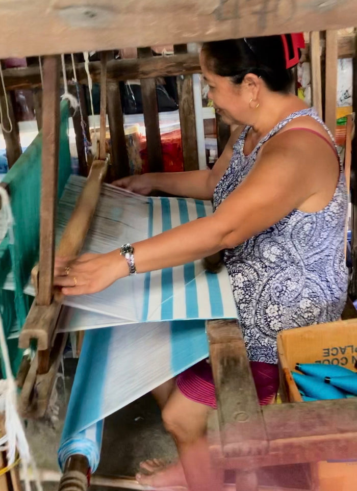 Loom weaving towel