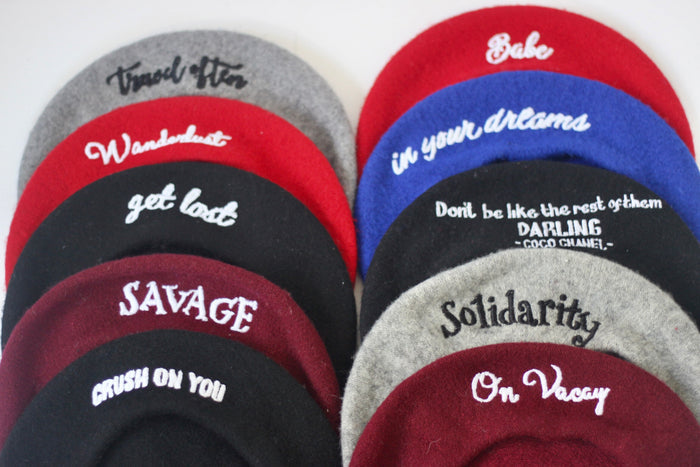Personalized Beret Hat - Travellers Hat Boutique