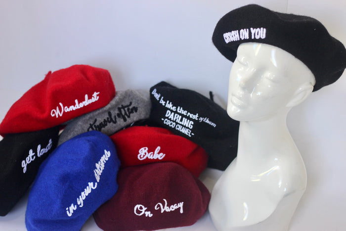 Personalized Beret Hat - Travellers Hat Boutique