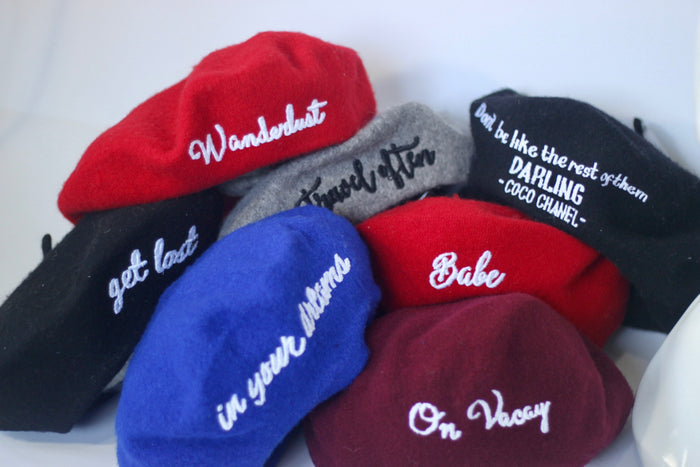 Personalized Beret Hat - Travellers Hat Boutique