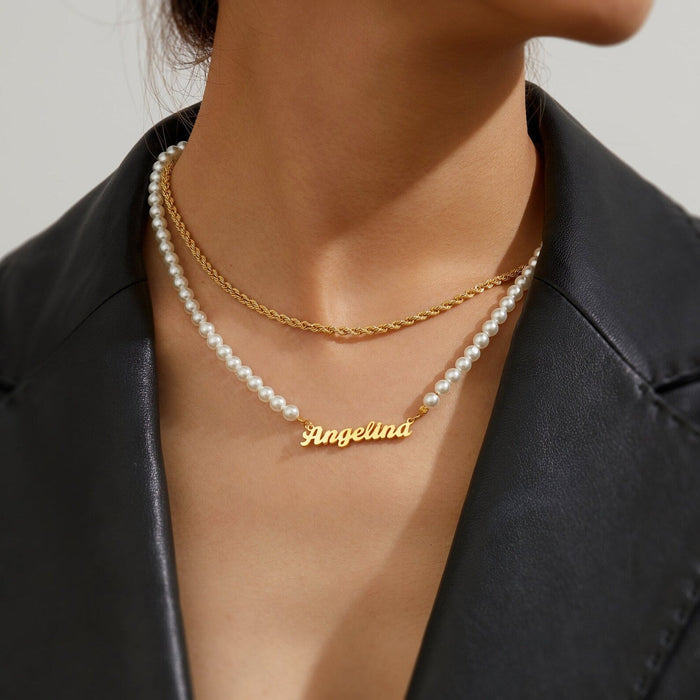 Personalized Bridesmaid Necklace Travellers Hat Boutique