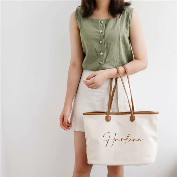 Personalized Cotton Tote - Travellers Hat Boutique
