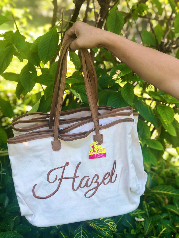 Personalized Cotton Tote - Travellers Hat Boutique