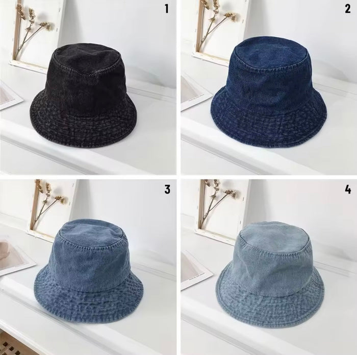 Personalized Denim Bucket Hat Travellers Hat Boutique