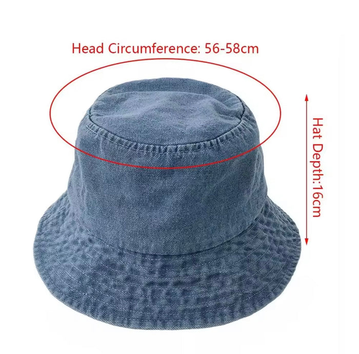 Personalized Denim Bucket Hat Travellers Hat Boutique