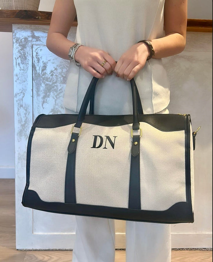 Personalized Duffle Leather Bag Travellers Hat Boutique