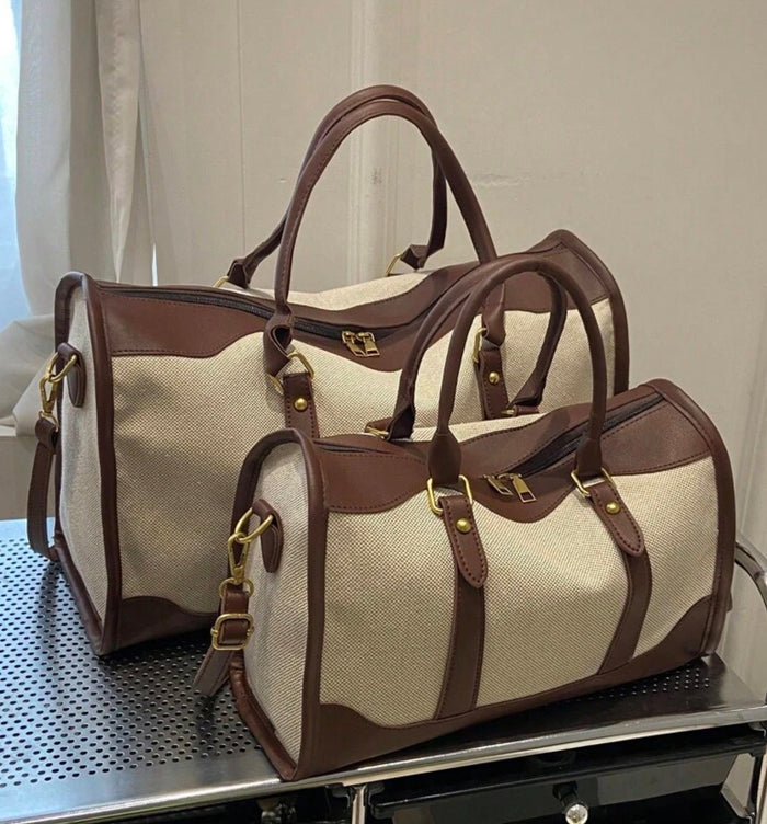 Personalized Duffle Leather Bag Travellers Hat Boutique