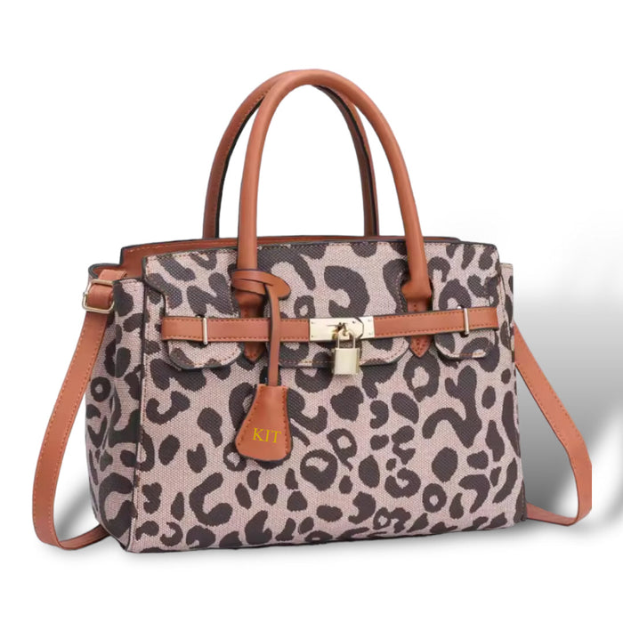 Personalized Leopard Print Crossbody Travellers Hat Boutique