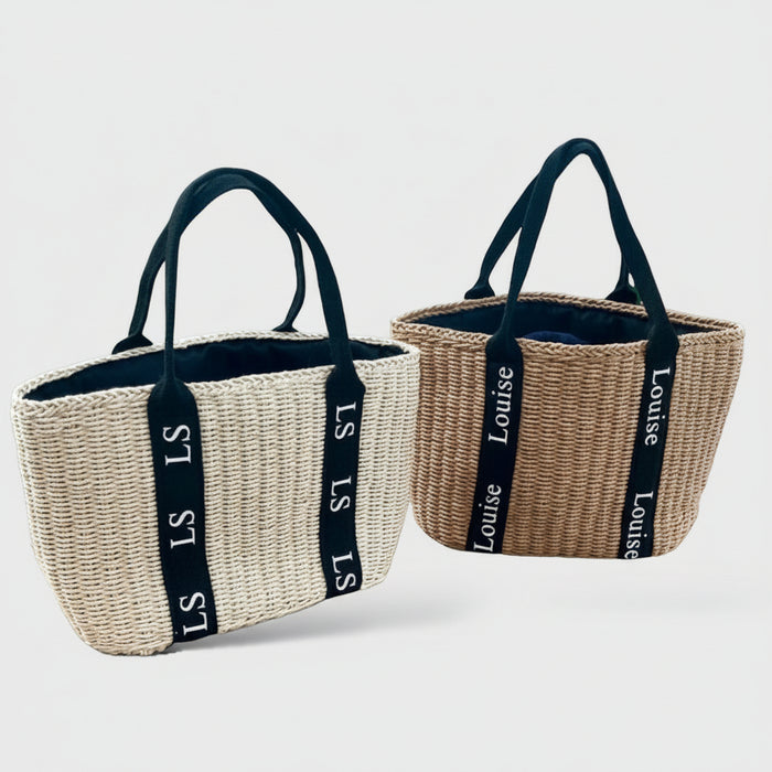 Straw beach bag