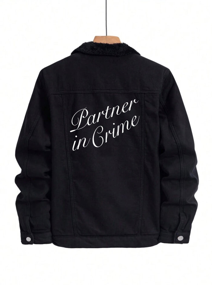 Personalized Men's Winter Denim Jacket Travellers Hat Boutique