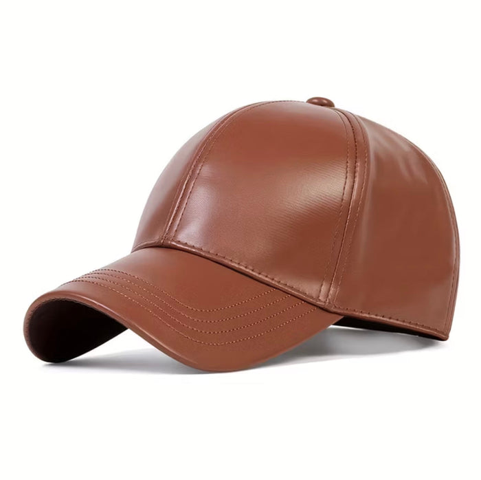 Personalized PU Leather Cap Travellers Hat Boutique