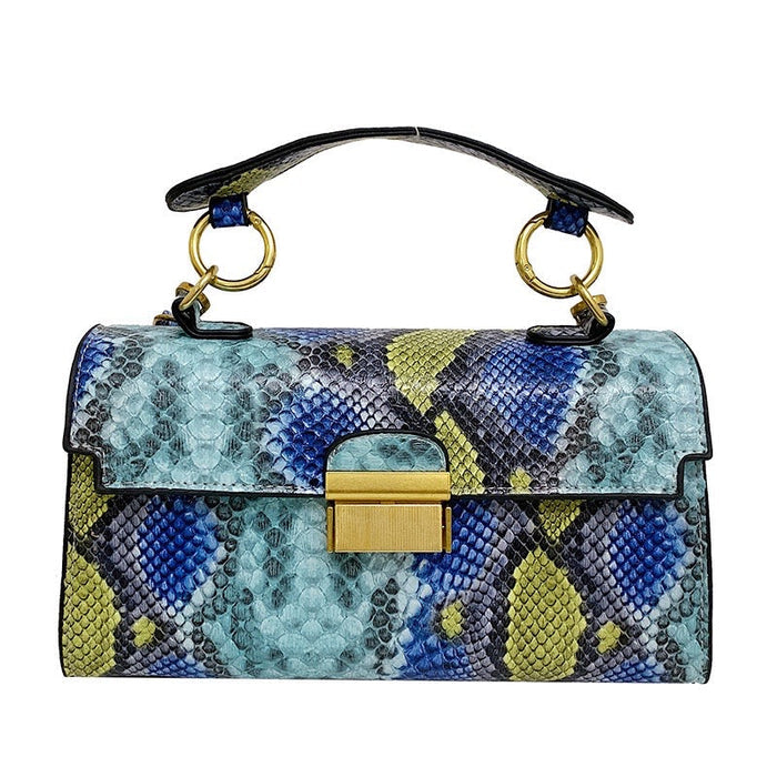 Personalized Snakeskin Square Bag Travellers Hat Boutique