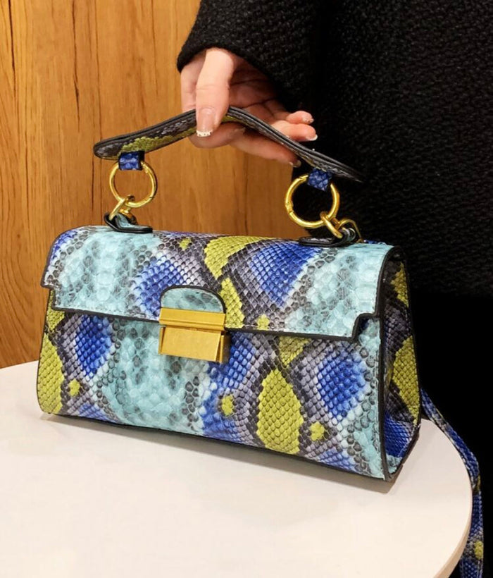 Personalized Snakeskin Square Bag Travellers Hat Boutique
