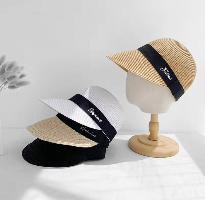 Personalized Straw Baseball Cap Travellers Hat Boutique