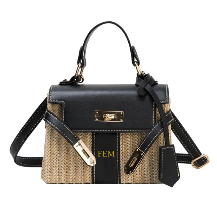 Personalized Vintage Straw Bag - Travellers Hat Boutique