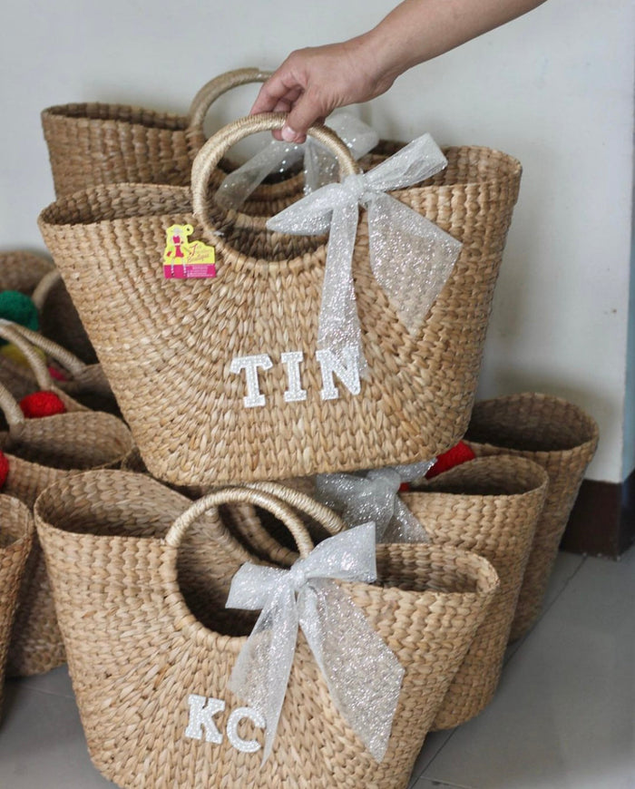 Personalized Woven Basket Travellers Hat Boutique