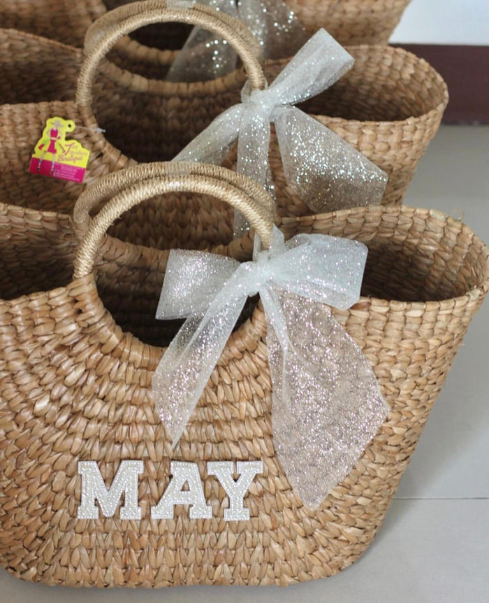 Personalized Woven Basket Travellers Hat Boutique