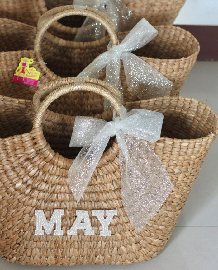 Personalized Woven Basket Travellers Hat Boutique