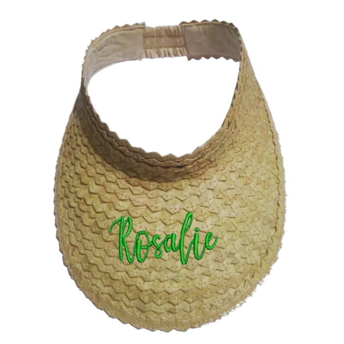 Personalized Woven Visor - Travellers Hat Boutique