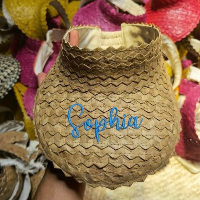 Personalized Woven Visor - Travellers Hat Boutique
