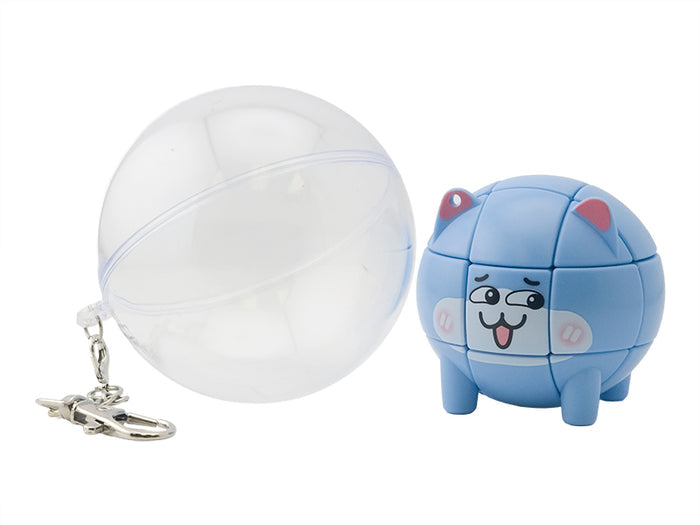 Pet 3x3 Keychain Cube (Cat) - Blue