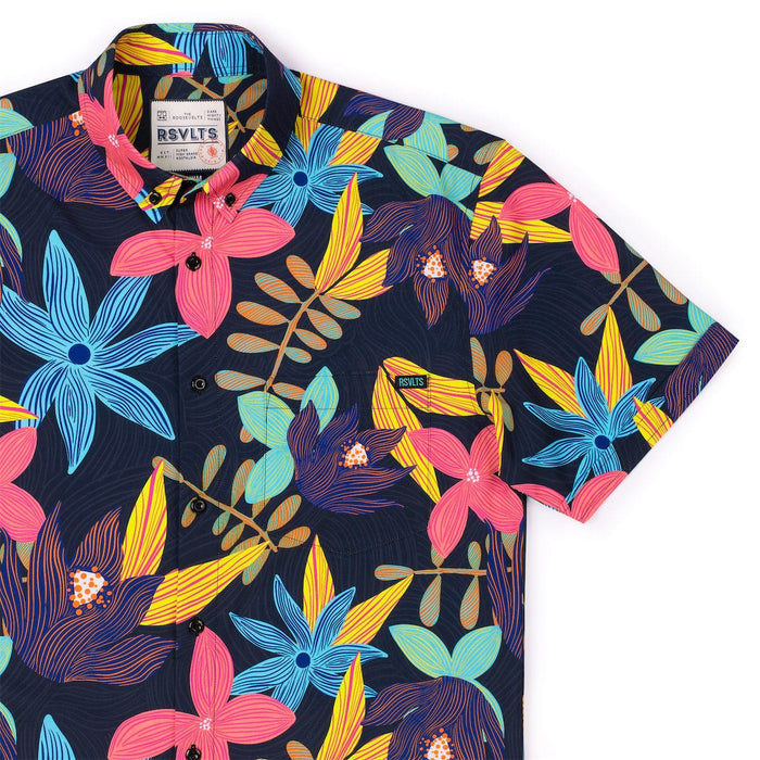 RSVLTS XS RSVLTS Short Sleeve Shirt Floral Strokes – KUNUFLEX Short Sleeve Shirt Floral Strokes – KUNUFLEX Short Sleeve Shirt