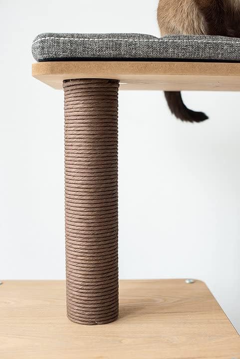 PetPals PP18502 Three Level Elevated Cat Tree Condo With Massage And Particle Board Grey