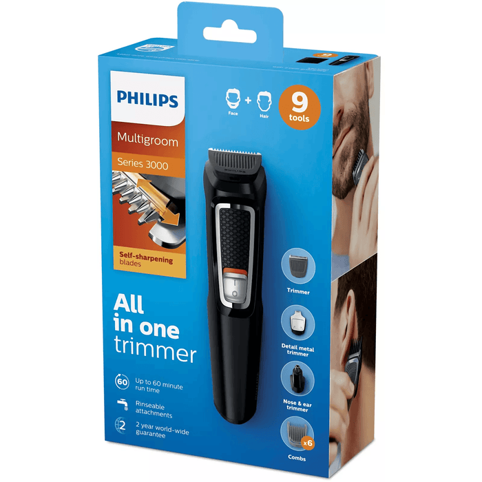 Philips 3000 Series 9-in-1 Multigrooming Kit - Black | MG3740/15 (7105847165116)