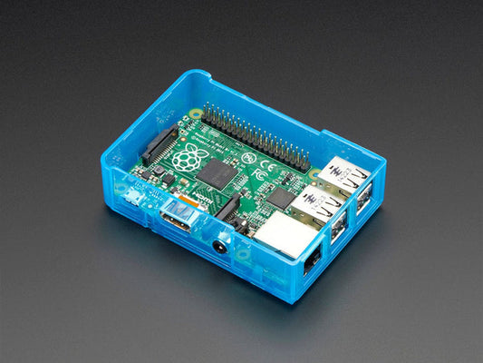 Pi Model B+ / Pi 2 / Pi 3 Case Base - Blue [discontinued] by Adafruit - The Pi Hut