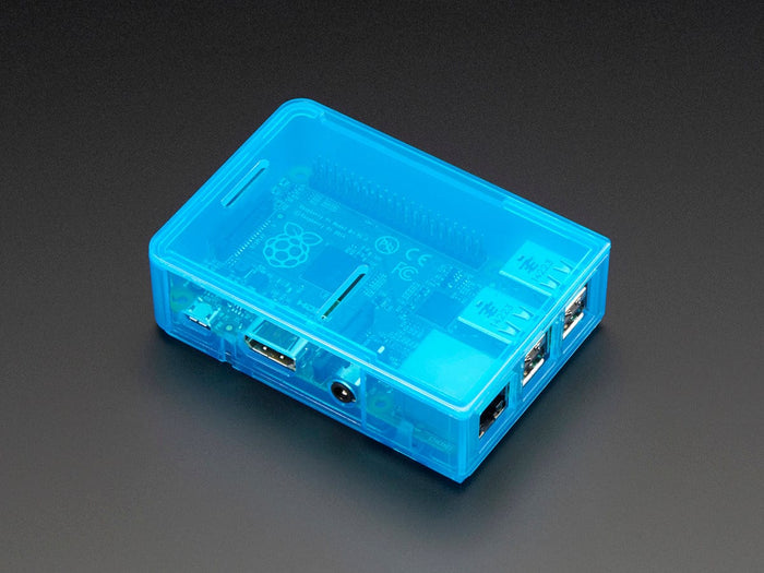Pi Model B+ / Pi 2 / Pi 3 Case Base - Blue [discontinued] by Adafruit - The Pi Hut