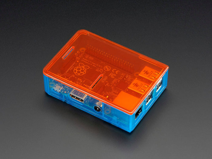 Pi Model B+ / Pi 2 / Pi 3 Case Base - Blue [discontinued] by Adafruit - The Pi Hut