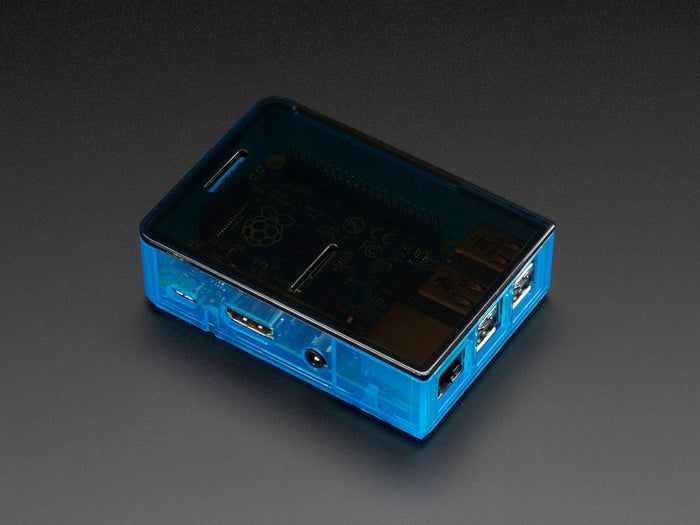Pi Model B+ / Pi 2 / Pi 3 Case Base - Blue [discontinued] by Adafruit - The Pi Hut