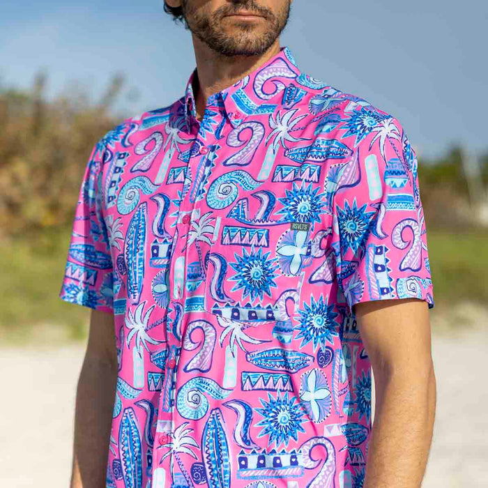 RSVLTS RSVLTS Short Sleeve Shirt Pink Sand Beach – KUNUFLEX Short Sleeve Shirt