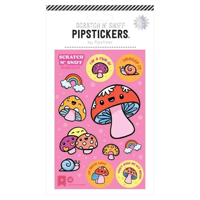 Pipsticks Fun Guys Scratch N' Sniff Stickers - Bubblegum - Owl & Goose Gifts