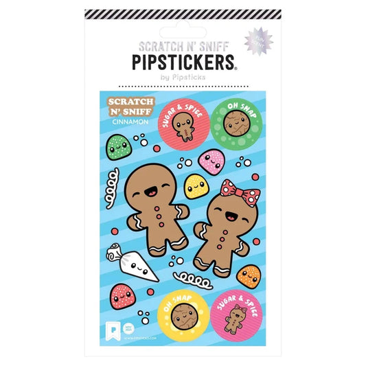 Pipsticks Oh Snap Holiday Scratch N' Sniff Stickers - Cinnamon - Owl & Goose Gifts