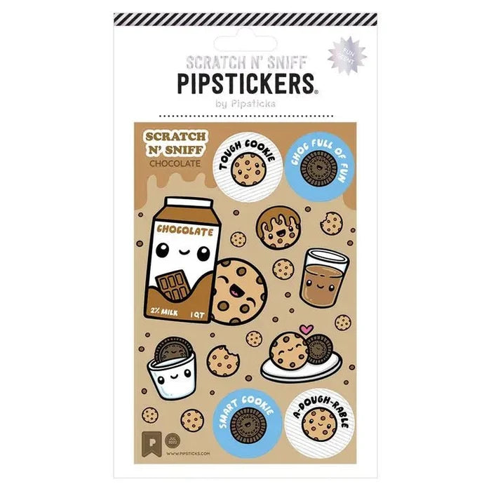 Pipsticks Smart Cookie Scratch N' Sniff Stickers - Chocolate - Owl & Goose Gifts