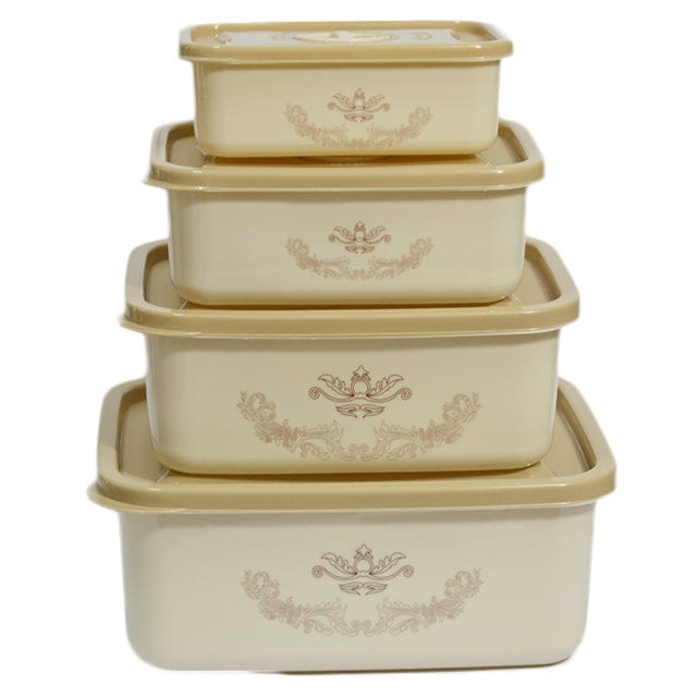 PLASTIC FOOD CONTAINER W/VENT 4PC RECT 350-2000ML - 20013167 ebuystt