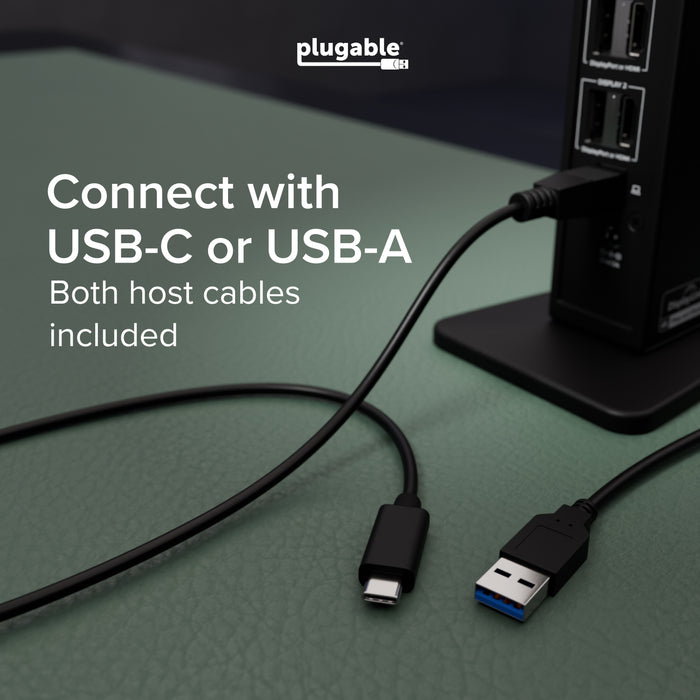 Plugable Universal Docking Station for Dual 4K Monitors (B-Stock)