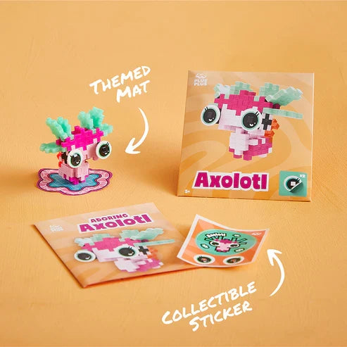 Plus Plus Pet Packet - Adoring Axolotl - 30 Piece Building Set