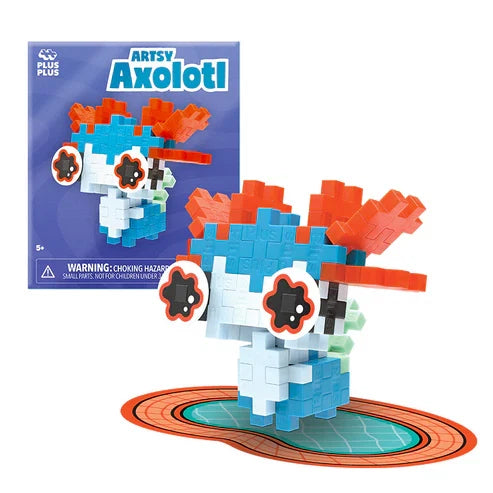 Plus Plus Pet Packet - Artsy Axoltol - 30 Piece Building Set