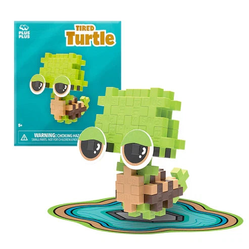 Plus Plus Pet Packet - Tired Turtle - 30 Piece Building Set