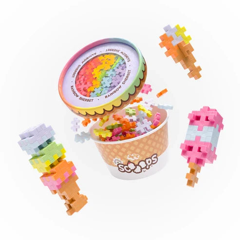 Plus Plus Scooops - Rainbow Sherbet - 100 Piece Building Set