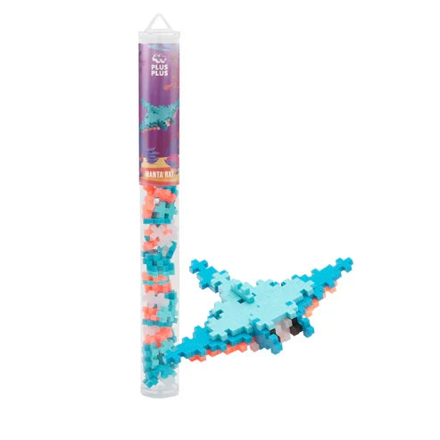 Plus Plus Tube Manta Ray - 70 Piece Building Set